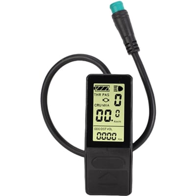Elektrisch LCD Bedieningspaneel 5 Pin Waterdichte Connector Externe Knoppen Kleurenscherm Elektrische Fiets Ombouwkit Paneel black