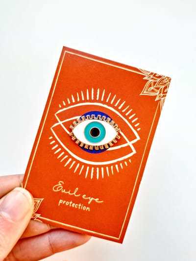 Pin evil eye, boze oog, symbool, kledingspeld, broche, sierpin