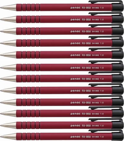 Penac Balpen - RB-085 - Rood - 1.0mm - 12 pennen - Rode inkt