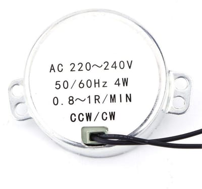 Jhubersproducts - Synchrone motor - Draaitafelmotor - 4 watt vermogen - Slijtvast metaal - 0,8-1 RPM - Voor langdurig gebruik - Geschikt voor diverse