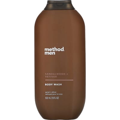 Méthode, Homme, Gel douche, Bois de santal + Vétiver, 530 ml (532 ml)