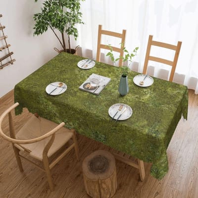Gras Battlemat 36x36 Aangepast Rechthoekig Tafelkleed Waterdichte Tafelhoes voor Diner Evenementen Tafelkleed 137x183cm