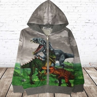 Gaaf vest met dinosaurus - Groen - 86/92