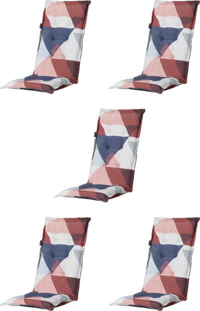 Madison - Tuinkussen - Universeel - Triangle Blue - 5 stuks - 123x50cm