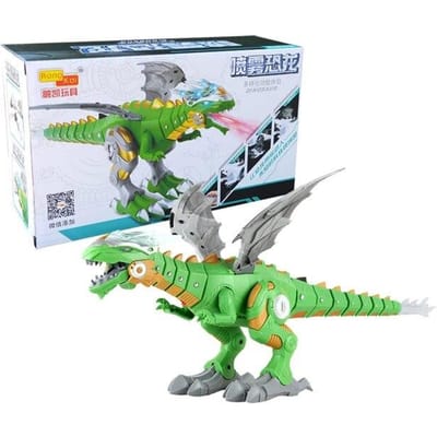 Nieuwe Grote Maat 47 cm Elektronische Wandelen Dinosaurus Spray Mechanische Dinosaurus Roar Flash Cartoon Robot Educatief Game Console Kinderen Speelgoed Gift