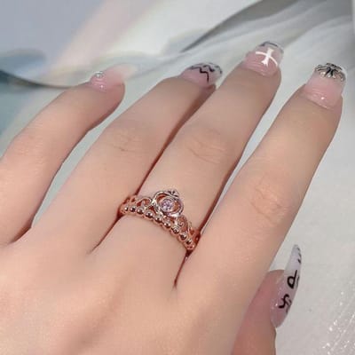 14k Roségouden Ring Voor Vrouwen Trouwringen Kroonringen 5