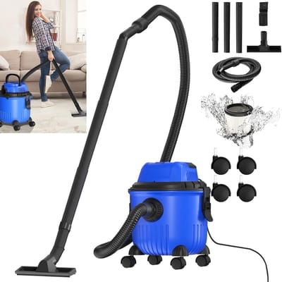 Nat- en Droogstofzuiger, Stofafzuiger Met Krachtige Motor Van 800W, Blaasfunctie, Reservoir Van 15 Liter, Wasbare HEPA-filters