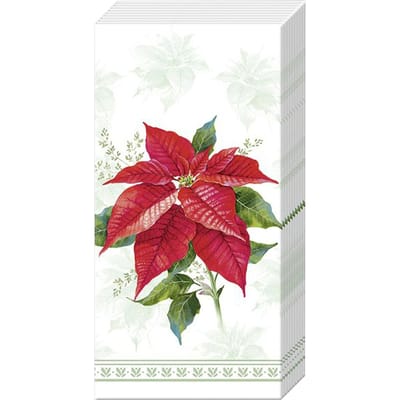Papieren zakdoeken "Classic Poinsettia"