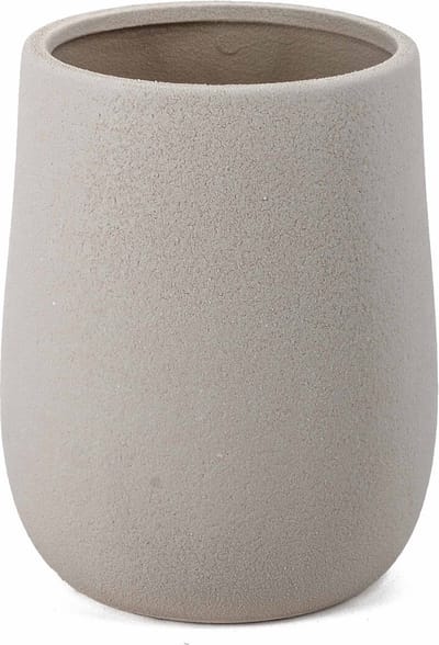 HomeBound by KY | Aardewerk vaas sand | 12,1x12,1x15,3cm | vaas zand aardewerk