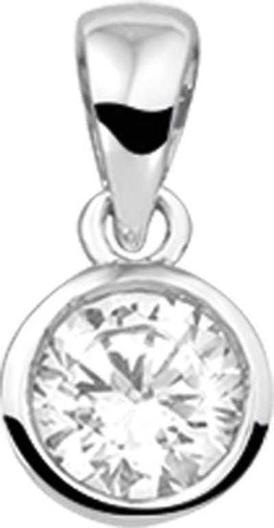The Jewelry Collection Hanger Zirkonia - Zilver