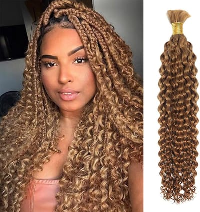 Blond Vlechtjes Menselijk Haar 16 Inch Licht Blond Bulk 50g voor Boho en Box Braids