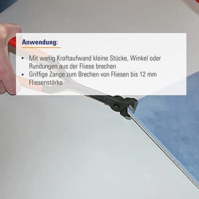 Speciale tegeltang 295 mm - Handige en veelzijdige breektang voor eenvoudig tegels breken