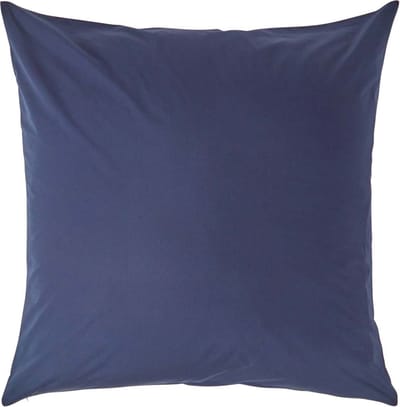 Homescapes Kussensloop 80x80 cm – Marineblauw – 100% Egyptisch Perkal Katoen – 200 TC