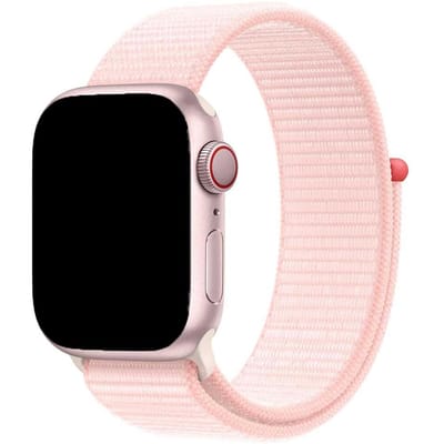 2+1 | Apple Watch Bandje Nexora - Geweven - Nylon - Lichtroze