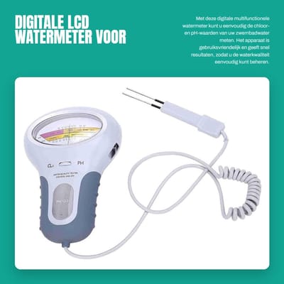 Solidchoice - Digitale LCD Watermeter voor Zwembadkwaliteit