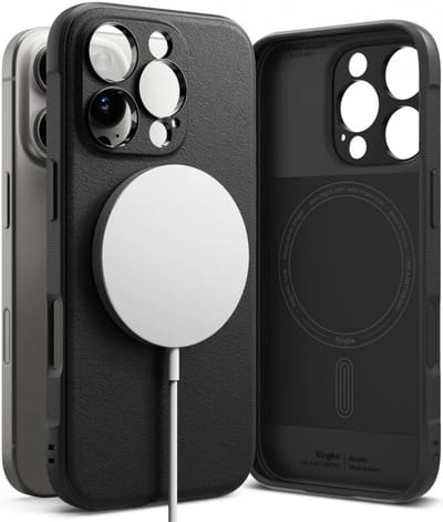 Ringke Onyx Magnetic | Hoesje Geschikt voor Apple iPhone 16 Pro | Compatibel met MagSafe | Back Cover Flexibel TPU | Zwart