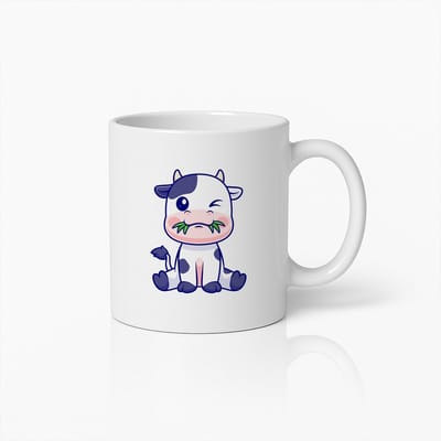 Schattige Cartoon Koe Mok – Liefdieren Koffiebeker voor Dierenliefhebbers en Cadeaus