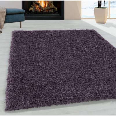 Shaggy design vloerkleed voor de woonkamer, zachte pool, monochroom paars vloerkleed voor de slaapkamer 80x250 cm
