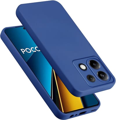 Cadorabo Hoesje geschikt voor Xiaomi Poco X6 in LIQUID BLAUW - Beschermhoes gemaakt van flexibel TPU silicone Case Cover
