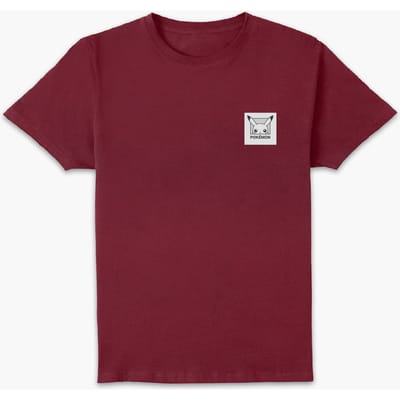 Pokémon Pikachu Patch Unisex T-Shirt - Burgundy - S