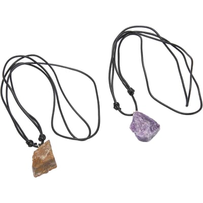 Collier avec pendentif en pierre brute Améliorer le sommeil Chanceux Beau Confortable Pierre Cristal Pendentif gray