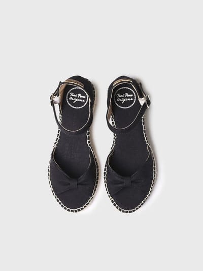 Espadrille met gebogen sleehak | BILMA-L