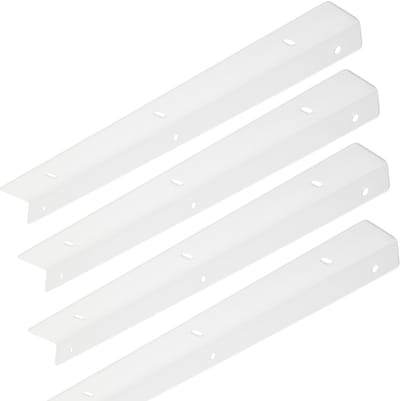 4 stuks SOTECH Ondersteuning Hoek 400 mm wit incl. Bevestigingsmateriaal Muurbeugels voor Werkblad, Tafelblad, Montagebeugel