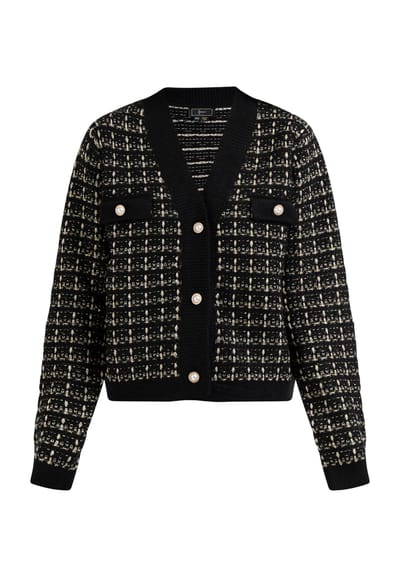 Faina Vest in bouclé-look Dames zwart