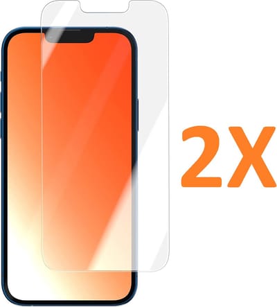Screenprotector Glas - Tempered Glass Screen Protector - 2x Geschikt voor: Apple iPhone 13