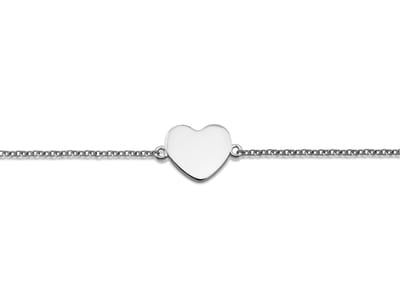 Armband Hart Zilver XB009S 16-19cm