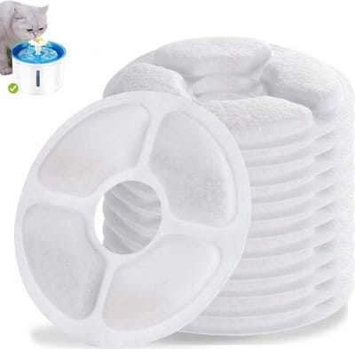 12 Stuks Drinkfontein Filters Navulling - Voor Katten En Honden Drinkfontein filters - Hoogwaardige kwaliteit - voor huisdieren Katten - 12.5cm - Ronde Filters - Drinkfilter - Fontein - Navulling set