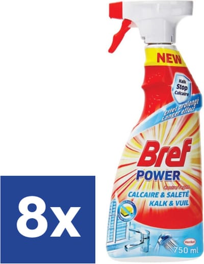 Bref Power Kalk & Vuil Spray - 8 x 750 ml