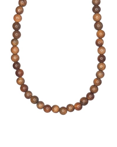 Ava & Imber | Ligna Ketting Sandalwood | Houten Damesketting Kralen | 6mm Groen/Bruine Kralen 40cm met Slotje en Verlengstukje | Ketting in Cadeaudoosje