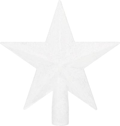 Kerstboom Piek | Ster | 19 cm | Glitter | Zilver