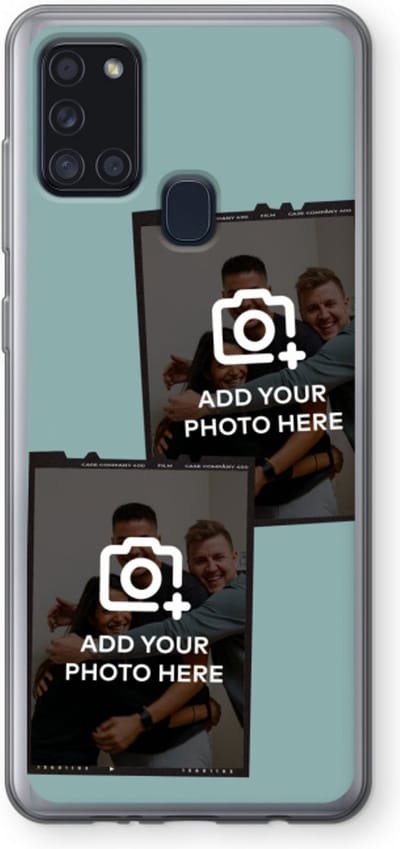 Gepersonaliseerd - Case Company® - Hoesje geschikt voor Samsung Galaxy A21s hoesje - Polaroid Zwart - Soft Cover Telefoonhoesje - Bescherming aan alle Kanten en Schermrand