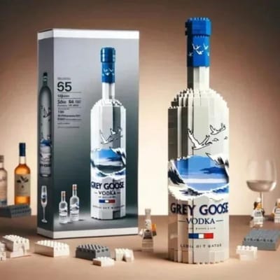 Bouwstenen whiskyfles geïmporteerde wijnfles decoratieset geavanceerd wijn cultureel baksteen speelgoed cadeau geef vrienden 2025 NIEUW NO BOX