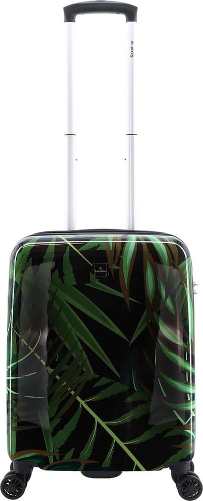 Saxoline Handbagage Harde Koffer / Trolley / Reiskoffer - 55cm (Small) - Palm Leaves Print - Bedrukt / Small