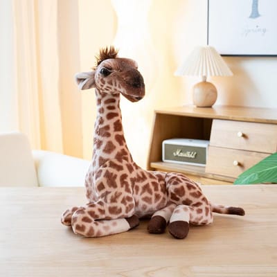 25/30cm Levensgetrouwe Giraffe Pluche Speelgoed Schattig Wild Dier Simulatie Zittende Giraffe Pop Kinderen Kinderen Verjaardagscadeaus 25cm