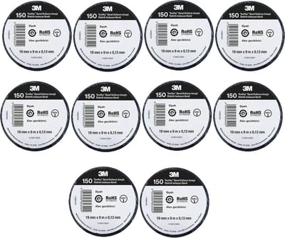Zwarte Elektrische Isolatietape - Hoogwaardige Vinyl, Slijt- en Vochtbestendig, Voor Kabelisolatie en Bescherming