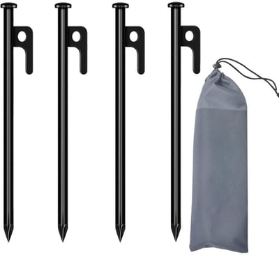 Dailygoods- Tentharingen 19 cm - Hoogwaardig Gesmeed Staal - Tentnagels - Grondharingen - Ideaal voor Kamperen - Eenvoudig te Bevestigen