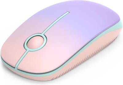StayPowered Draadloze Muis - Stijlvol & Geruisloos Werken - 1600 dpi Precisie - 18 Maanden Batterijduur - Plug & Play - Voor Links- en Rechtshandigen - Betrouwbare 2,4G Verbinding - Compact & Draagbaar - Roos/Paars - Levering Sneller dan Aangegeven!