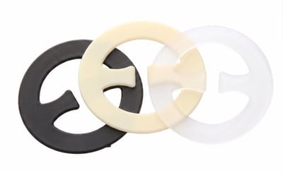 Ronde bh clips - bra buckles - houders - band clips - onzichtbare beha gesp - set van 3 - zwart - transparant - nude - IXEN