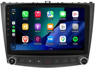 CarPlay autoradio geschikt voor Lexus IS | 2006 t/m 2012 | Android 13 | Draadloos Apple CarPlay & Android Auto | 2GB + 32GB | QuadCore processor | Denago DNG-A479 | 2025 model | 2006 2007 2008 2009 2010 2011 2012 | Bluetooth & Wifi