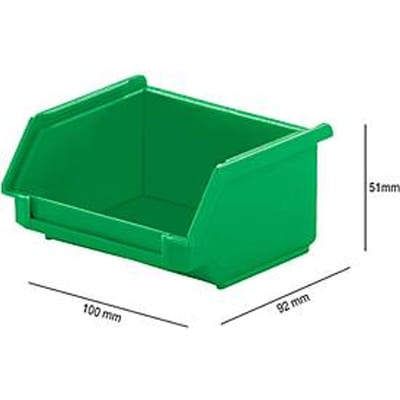 Magazijnbak LF 110 SSI Schäfer  - polypropeen - L 92 x B 100 x H 50 mm - 0,26 l - groen