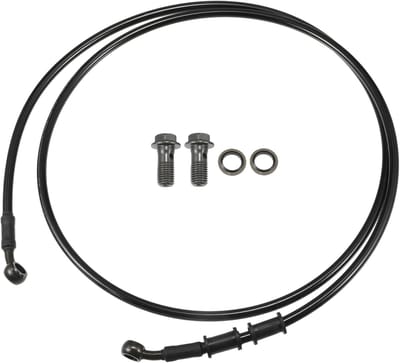 Universele Remslang - Hydraulische Leiding - Motor Remmen - Hittebestendig Materiaal - 160cm Lengte - Zwart Legergroen