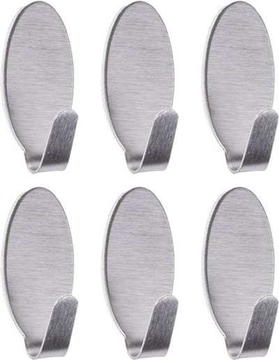 6 Stuks - Zelfklevende ophanghaken - Haakjes - Zelfklevende Handdoek Haakjes - Multi Wandhaakje - Keukenhaken - Badkamerhaken - LOUZIR