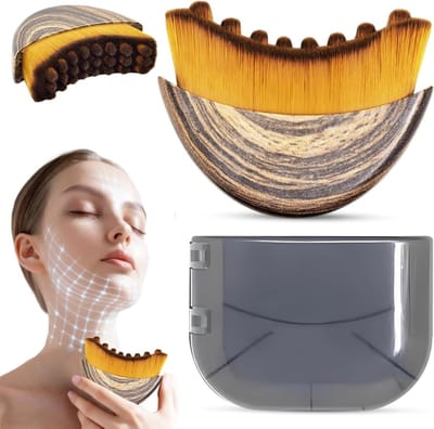 Set van 2 Lymfedrainage Gezichtsborstels voor Contour en Massages, Perfect voor Gezichtsverzorging en Ontspanning