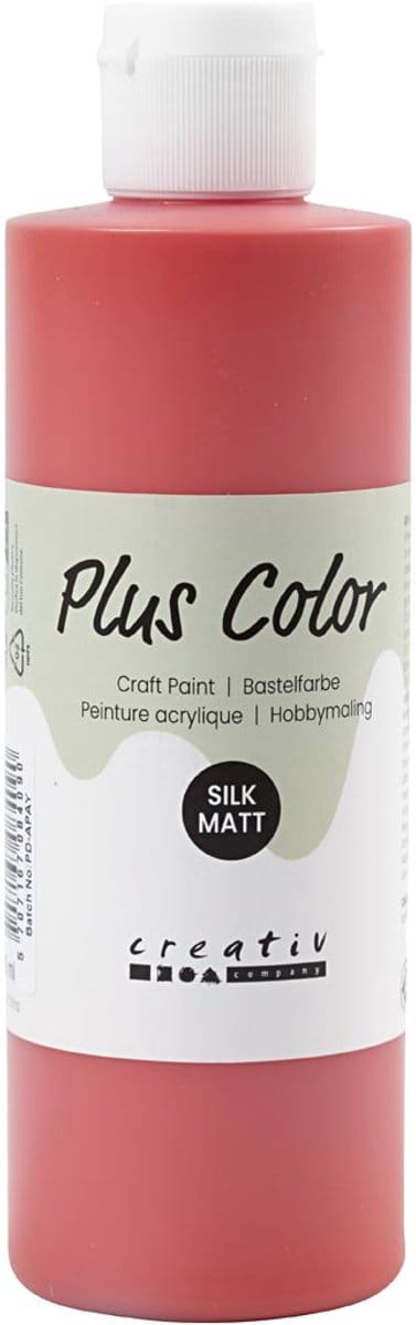 Plus Color Acrylverf, crimson red, 250 ml/ 1 fles