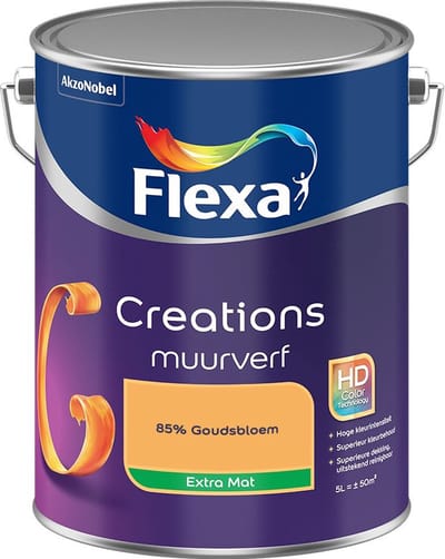 Flexa - Creations Muurverf Extra Mat - 85% Goudsbloem - Mengverf - 5 L