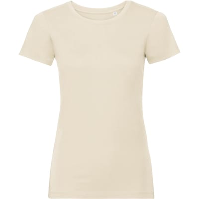 Russell Dames/dames Biologische T-Shirt met korte mouwen (Natuurlijk)